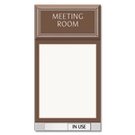 2-Line Meeting Room Sign w/Window & Sliding Panel