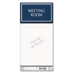 2-Line Meeting Room Sign w/Window & Sliding Panel