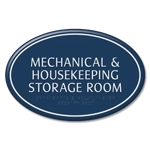 3-Line Common Room Sign - Oval