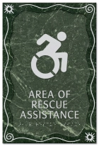 Area of Rescue Assistance Sign - NYC Compliant