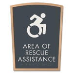 Area of Rescue Assistance Sign - NYC Compliant