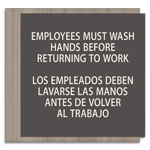 Employees Must Wash Hands... with Spanish