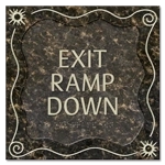 Exit Ramp Down Egress Sign