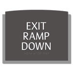 Exit Ramp Down Egress Sign