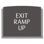 Exit Ramp Up Egress Sign
