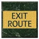 "Exit Route" Egress Sign - CA Compliant