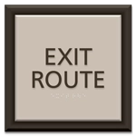 "Exit Route" Egress Sign - CA Compliant