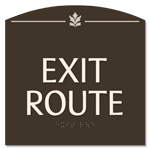 "Exit Route" Egress Sign - CA Compliant
