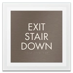 "Exit Stair Down" Egress Sign - CA Compliant