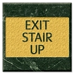 "Exit Stair Up" Egress Sign - CA Compliant
