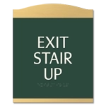 "Exit Stair Up" Egress Sign - CA Compliant