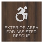 Exterior Area for Assisted Rescue Sign - Dynamic ISA Symbol
