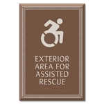 Exterior Area for Assisted Rescue Sign - Dynamic ISA Symbol