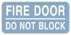 Fire Door - Do Not Block Label - 4 Pack