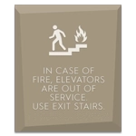 In Case of Fire, Elevators Are Out of Service... - Braille