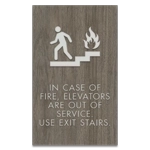 In Case of Fire, Elevators Are Out of Service... w/Braille