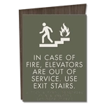 In Case of Fire, Elevators Are Out of Service... w/ Braille