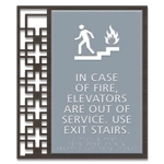 In Case of Fire, Elevators Are Out of Service... w/Braille