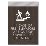 In Case of Fire, Elevators Are Out of Service... w/ Braille
