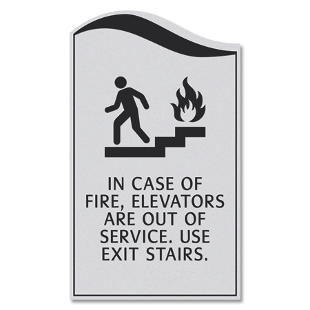 In Case of Fire, Elevators Are Out of Service... w/Braille