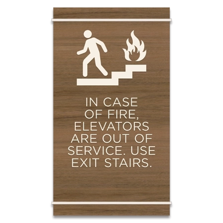In Case of Fire, Elevators Are Out of Service... w/Braille