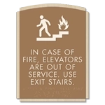 In Case of Fire, Elevators Are Out of Service... w/ Braille