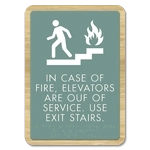 In Case of Fire, Elevators Are Out of Service... w/ Braille