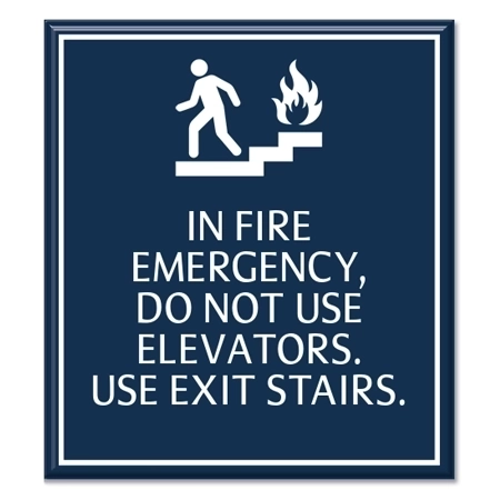 In Case of Fire, Elevators Are Out of Service... w/No Braille