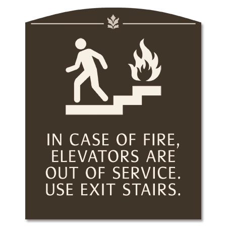 In Case of Fire, Elevators Are Out of Service... w/No Braille