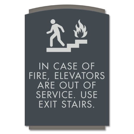 In Case of Fire, Elevators Are Out of Service... w/No Braille
