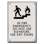 In Fire Emergency, Do Not Use Elevator - Braille