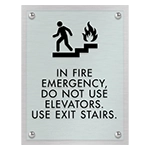 In Fire Emergency, Do Not Use Elevator - Braille