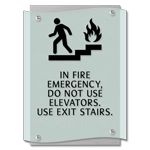 In Fire Emergency, Do Not Use Elevator - Braille
