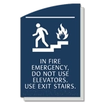 In Fire Emergency, Do Not Use Elevator - Braille