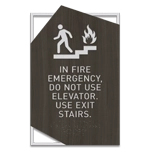 In Fire Emergency, Do Not Use Elevator... w/Braille