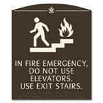 In Fire Emergency, Do Not Use Elevator... w/Braille