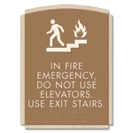 In Fire Emergency, Do Not Use Elevator... w/ Braille