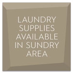 "Laundry Products Available In Sundry Area" Sign