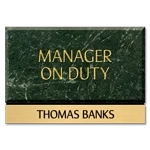 Manager on Duty Sign w/ Nameplate
