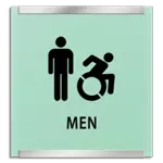 Men Sign w/Male & Dynamic ISA Symbols