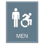 Men Sign w/Male & Dynamic ISA Symbols