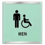 Men Sign w/Male & ISA Symbols