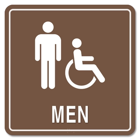 Men Sign w/Male & ISA Symbols