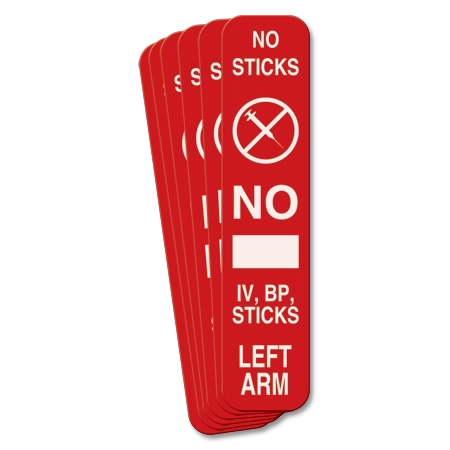 No Sticks No IV, BP or Sticks Left Arm - 6 Pack