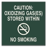 Oxidizing Gas(es) Stored/No Smoking