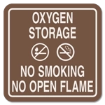 Oxygen Storage / No Smoking No Open Flame