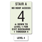 Photoluminescent Stairwell ID  <br>4 Floors or More