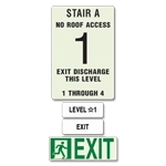 Photoluminescent Stairwell ID (Exit Level) <br>4 Floors or More