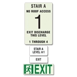 Photoluminescent Stairwell ID (Exit Level) - North Carolina <br>4 Floors or More