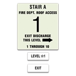 Photoluminescent Stairwell ID (Exit Level) - Washington, DC <br>4 Floors or More